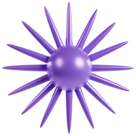 Sphère épineuse violette vibrante  3D Icon