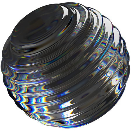 Sphere Ripple Dark  3D Icon