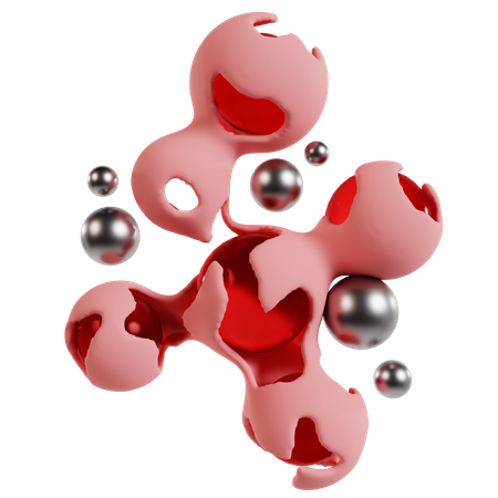 Sphère rose rayonnante abstrait géométrique  3D Icon