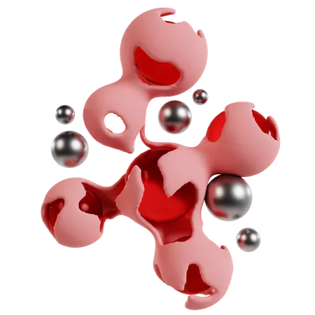 Sphère rose rayonnante abstrait géométrique  3D Icon