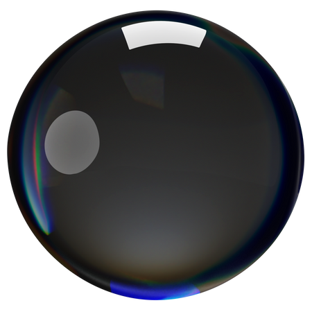 Sphère sombre  3D Icon