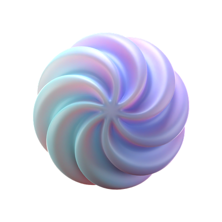 Sphère spirale  3D Icon