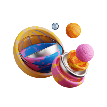 Sphere Stack 3D Illustration