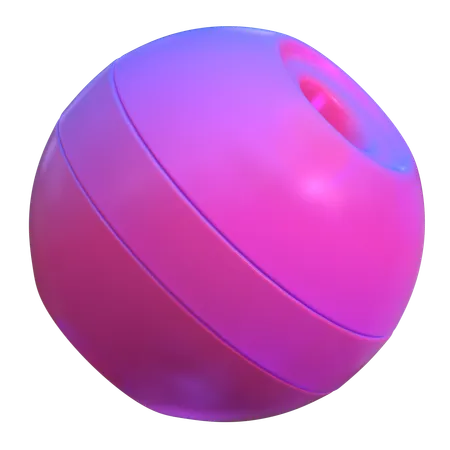 Forme abstraite de sphère tranchée  3D Icon