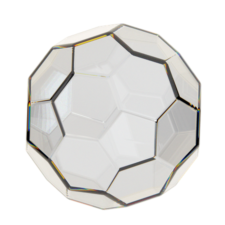 Sphère transparente avec sphère de surface polygonale  3D Icon