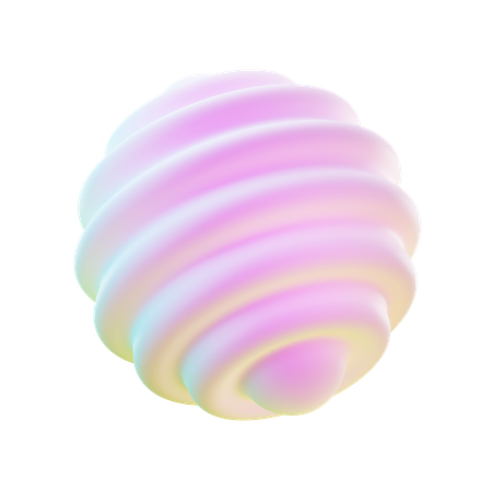 Sphere Twist Abstract Shape  3D Icon