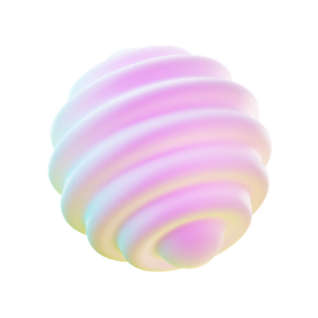 Sphere Twist Abstract Shape  3D Icon