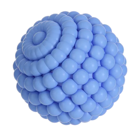 Sphere With Balls Surface Illustration In 3 D Design 3D Icon