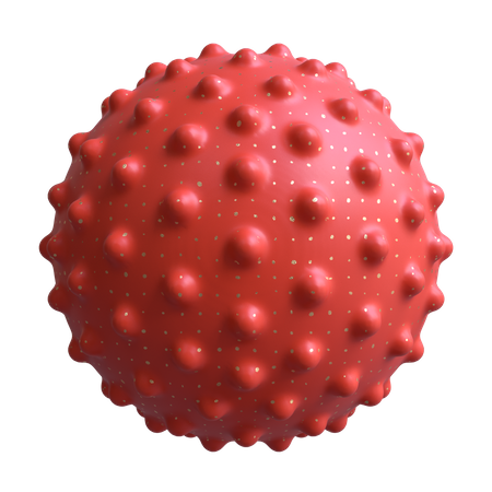 Sphere with Bumps 3D Illustration