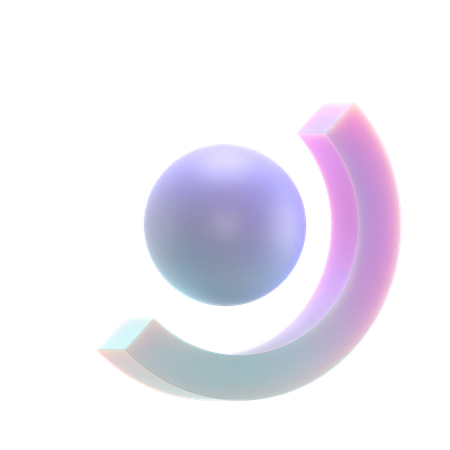 Sphere with curve  3D Icon