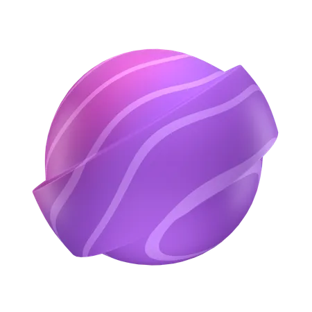 Sphere With Halo  3D Icon