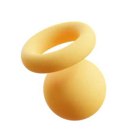 Sphere with halo  3D Illustration