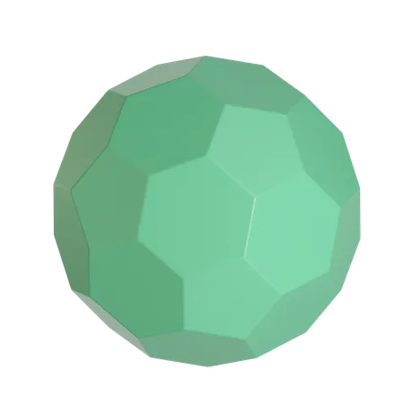 Sphere With Polygon Surface Illustration In 3 D Design 3D Icon