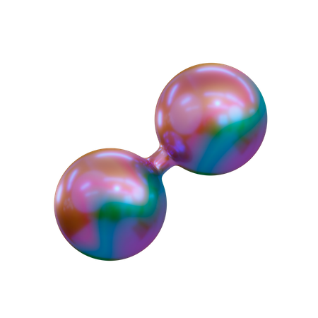 Sphères jumelées  3D Illustration