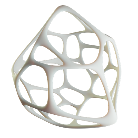 Spherical Bone Structure  3D Icon