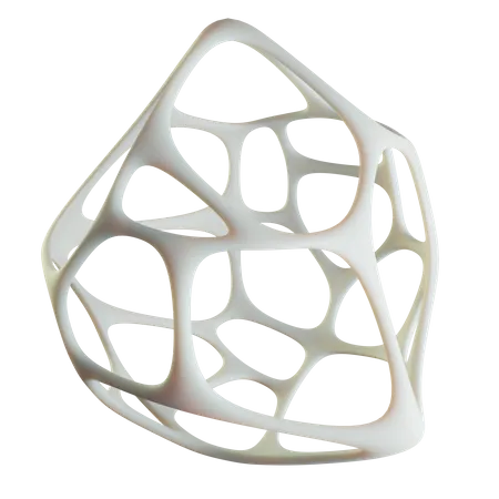 Spherical Bone Structure  3D Icon