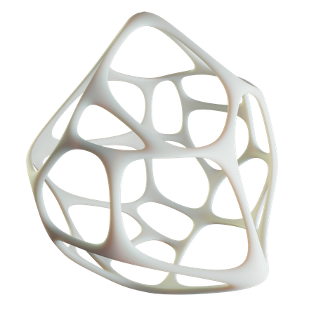 Spherical Bone Structure 3D Icon