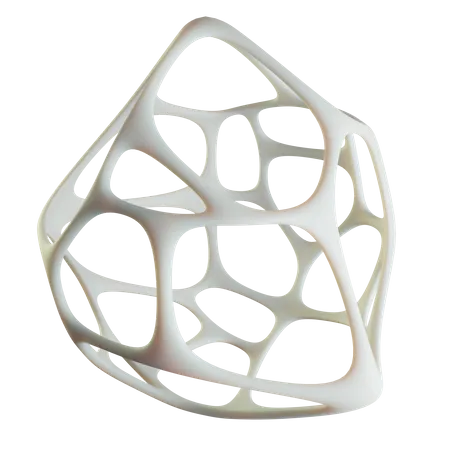 Spherical Bone Structure 3D Icon