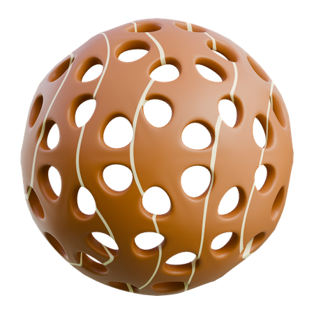 Spherical Perforated Ball  3D Icon