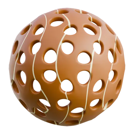 Spherical Perforated Ball  3D Icon