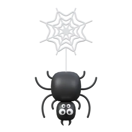 Spider With Web 3 D Icon 3D Icon