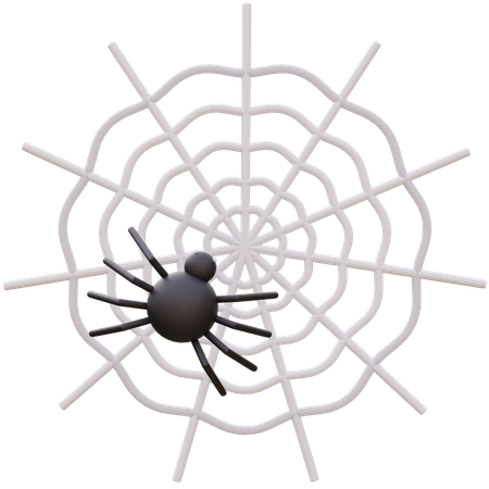 Spider And Web Of Halloween Day  3D Icon