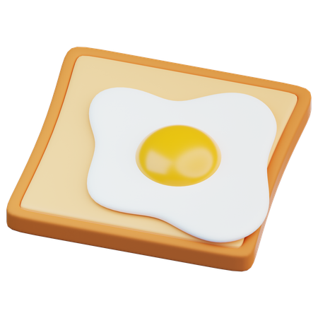 Spiegelei-Toast  3D Icon