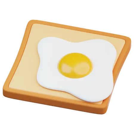 Spiegelei-Toast  3D Icon