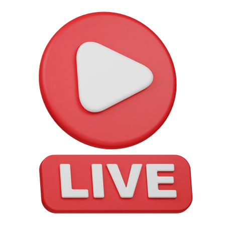 Live-Streaming abspielen  3D Icon