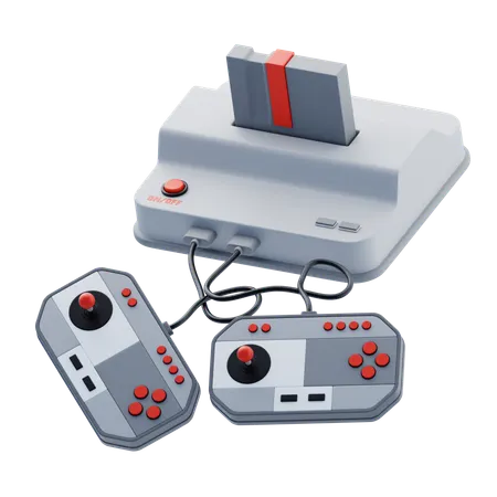 Spielkonsole mit Joysticks  3D Icon