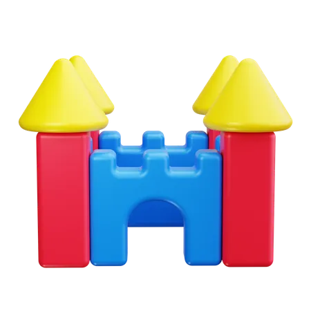 Spielzeug-Burg  3D Icon