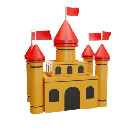 Spielzeug-Burg  3D Icon