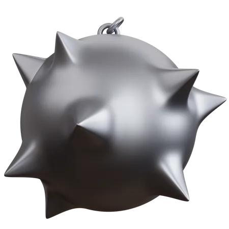 3 D Rendering Spiked Iron Ball Isolated 3D Icon
