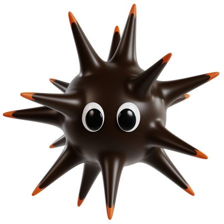 Spiky Sea Urchin Creature  3D Icon