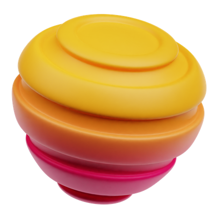 Spin Top Abstract  3D Icon
