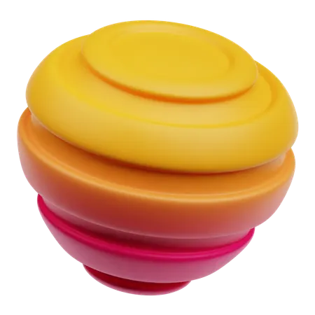 Spin Top Abstract  3D Icon