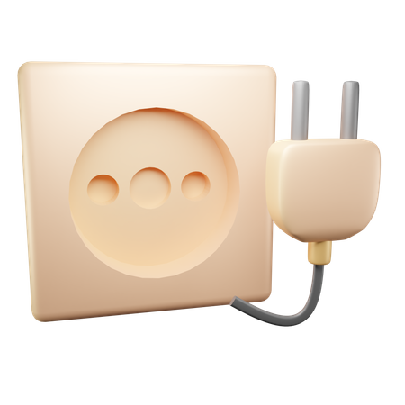 Presa elettrica  3D Icon