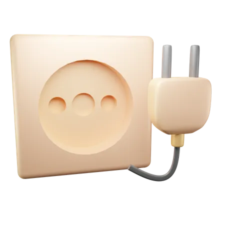 Presa elettrica  3D Icon