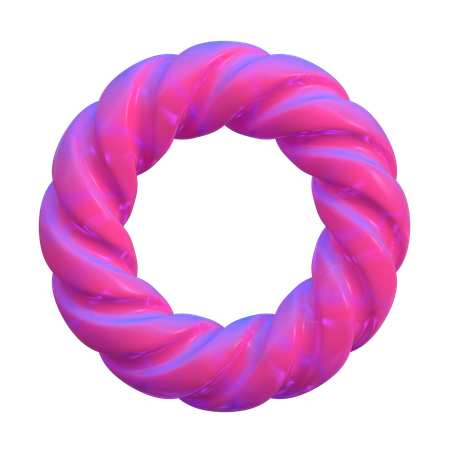 Spinned Torus Abstract Shape  3D Icon