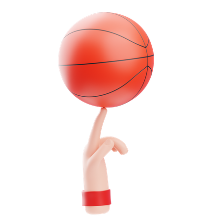 Spinning Basketball  3D Icon