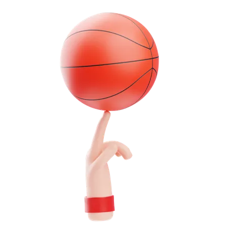 Spinning Basketball  3D Icon