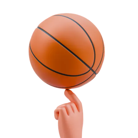 Spinning basketball  3D Icon