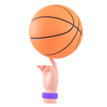 Faire tourner le basket à portée de main  3D Icon