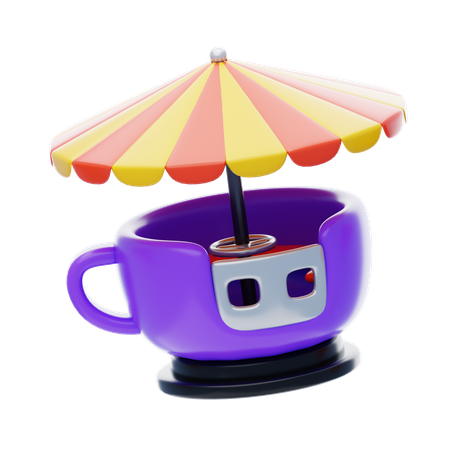 Spinning Cup Ride  3D Icon