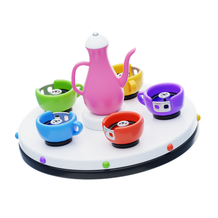 Spinning Cup Ride  3D Icon