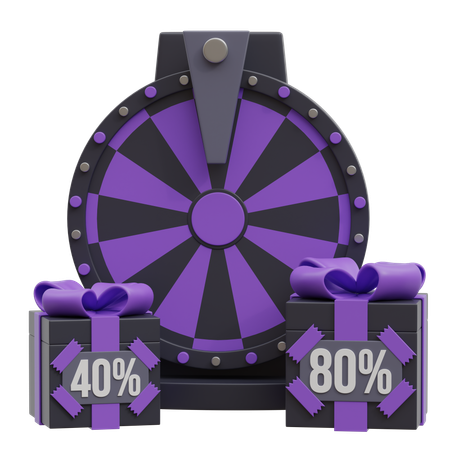 Spinning Discount Tag  3D Icon