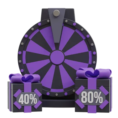 Spinning Discount Tag  3D Icon