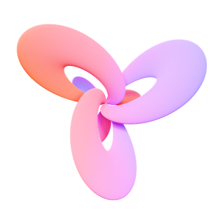 回転する花  3D Icon