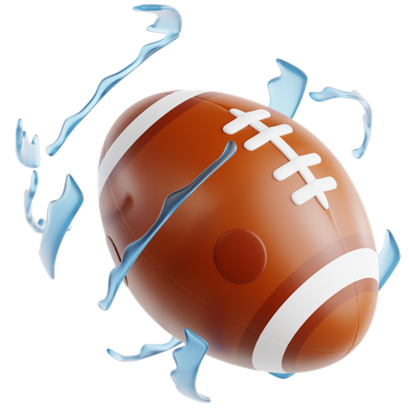 Spinning Football Mid-Air  3D Icon