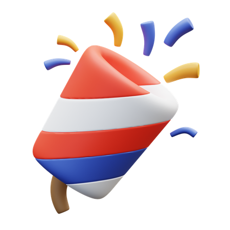 Spinning Top Firework  3D Icon